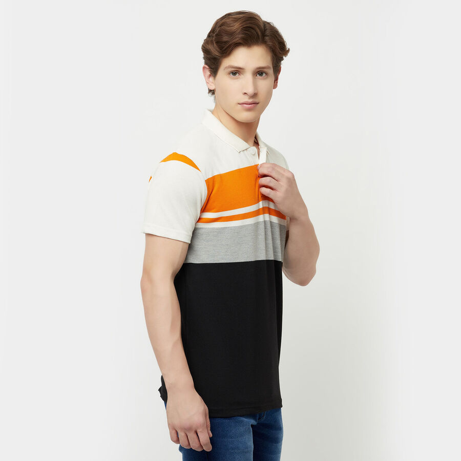 Stripes Polo Shirt, Black, large image number null