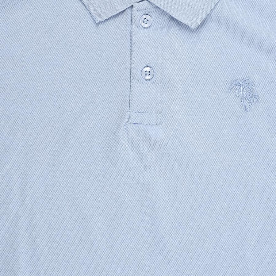 Boys' Light Blue Crew Neck Graphic Printed T-Shirt, Light Blue, large