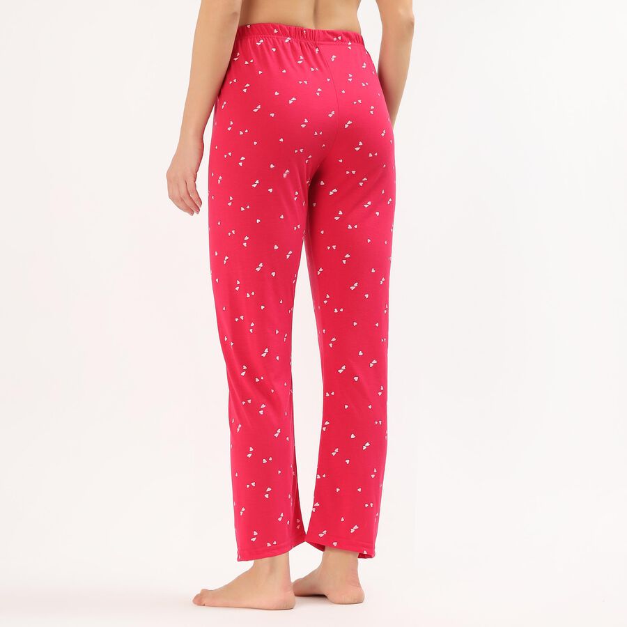 Women's Muted Charcoal Gray Relaxed Fit Solid Pyjama, Fuchsia, large