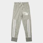 Boys Grey Jogger Graphic Printed Pyjama, Melange Light Grey, small