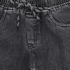 Boys' Charcoal Black Relaxed Fit Cargo Jogger Jeans, Black, small