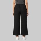 Women's Black Regular Fit Solid Track Pants, Black, small
