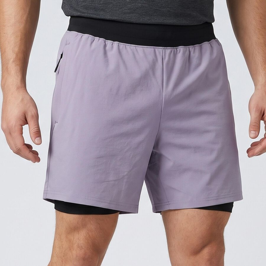 Men's Mid Blue Regular Fit Sports Shorts, मध्यम नीला, large