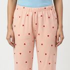 Women's Orange Straight Fit Printed Capri, Orange, small