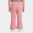 Girls Pink Regular Fit Wide-Leg Trousers, गुलाबी, small