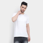 Solid Round Neck T-Shirt, White, small image number null