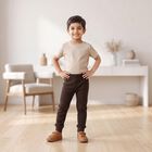Boys' Brown Long Johns Thermal, Brown, small
