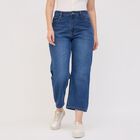 Ladies' 100% Cotton Jeans, Mid Blue, small image number null