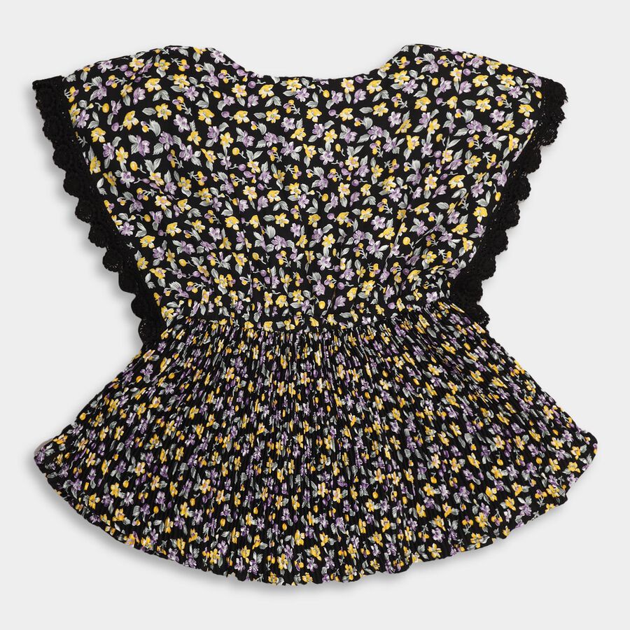Girls' T-Shirt, काला, large image number null