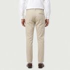 Men's Silver Slim Fit Flat-Front Chino Trousers, सिल्वर, small