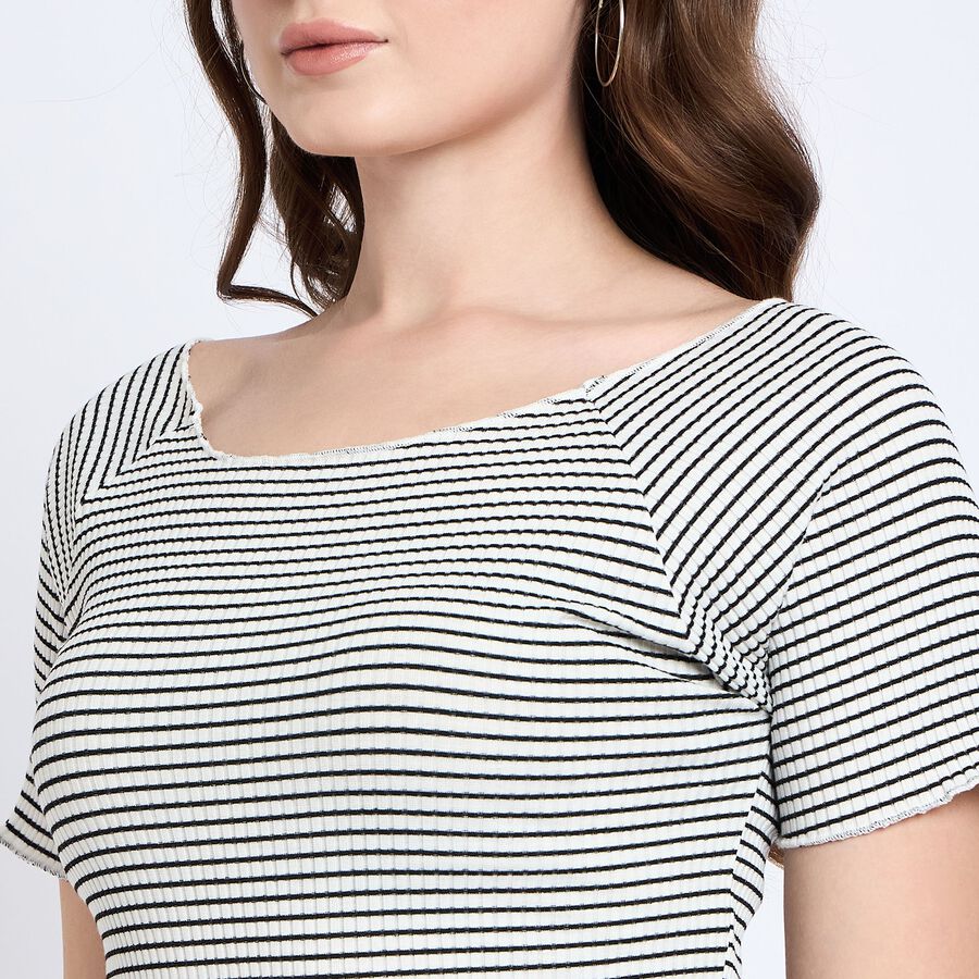 Ladies'  Crop  Top, Black, large image number null