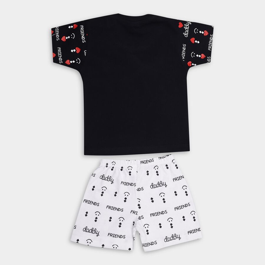 Infant Boys' 100% Cotton Baba Suit, नेवी ब्लू, large image number null