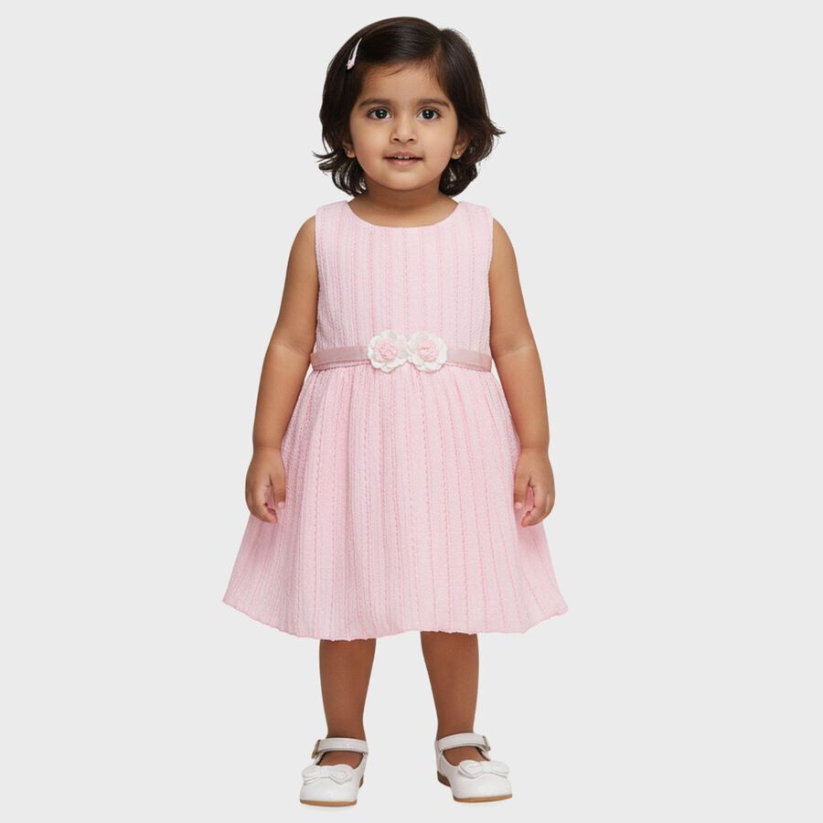 Infants' Frock for 0-6 Months, हल्का गुलाबी, large