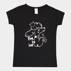 Girls Cotton T-Shirt, Black, small image number null