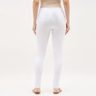 Women's Bright Snow White Slim Fit Plain Churidar, White, small image number null