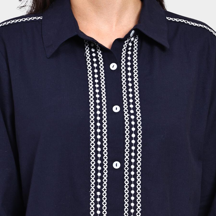 Ladies' Shirt , नेवी ब्लू, large image number null