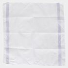 Men's White Striped Pack of 3 Handkerchief, White, small