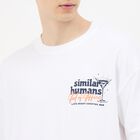 Men's Snow White Cotton Round Neck Minimalist T-Shirt, White, small