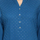 3/4Th Sleeves Straight Kurta, Mid Blue, small image number null