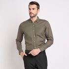 Men's 100% Cotton Casual Shirt, Olive, small image number null