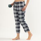 Women's Relaxed Fit Cotton Blend Pyjama, Navy Blue, small