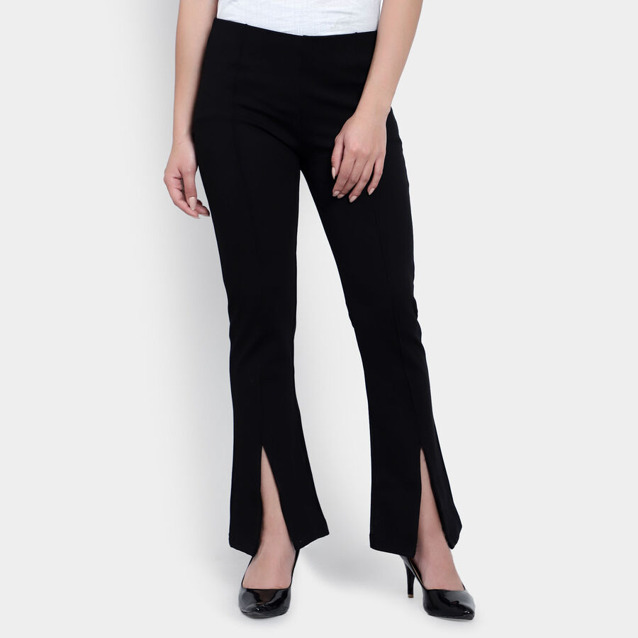 Solid Trousers, Black, large image number null