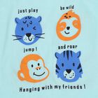 Infants Aqua Blue Cotton Round Neck Casual Vest, Aqua, small image number null