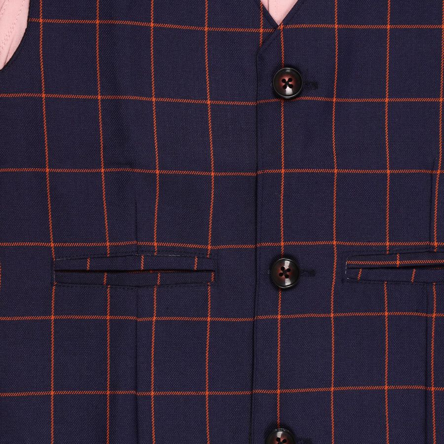 Boys' 100% Cotton Casual Shirt, Navy Blue, large image number null