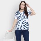 Ladies' 100% Cotton Round Neck T-Shirt, ऑफ व्हाइट, small