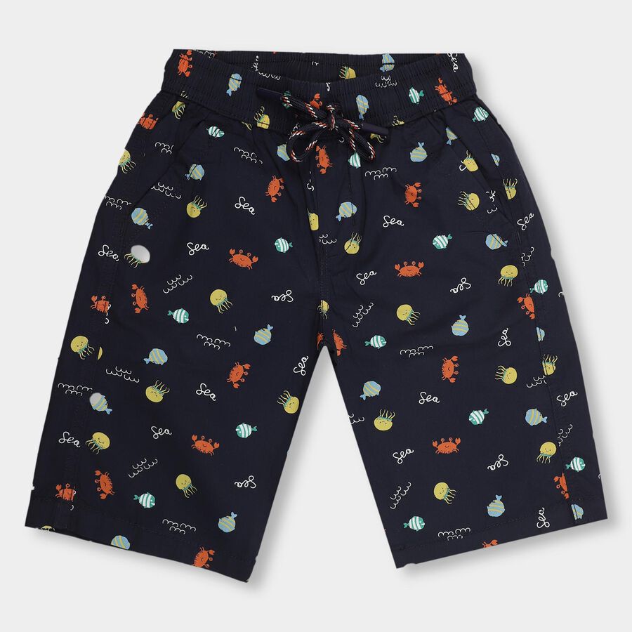 Boys' 100% Cotton Jamaicans , नेवी ब्लू, large