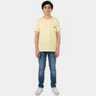 Boys' Half Sleeves T-Shirt, मस्टर्ड, small