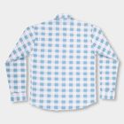Boys Light Powder Blue Cotton Button-Down Casual Shirt, हल्का नीला, small image number null