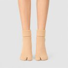 Women's Beige Regular Fit Toe Pack of 2 Socks, Beige, small