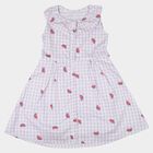 Girls' Lilac Cotton Blend Sleeveless A-Line Frock, Lilac, small