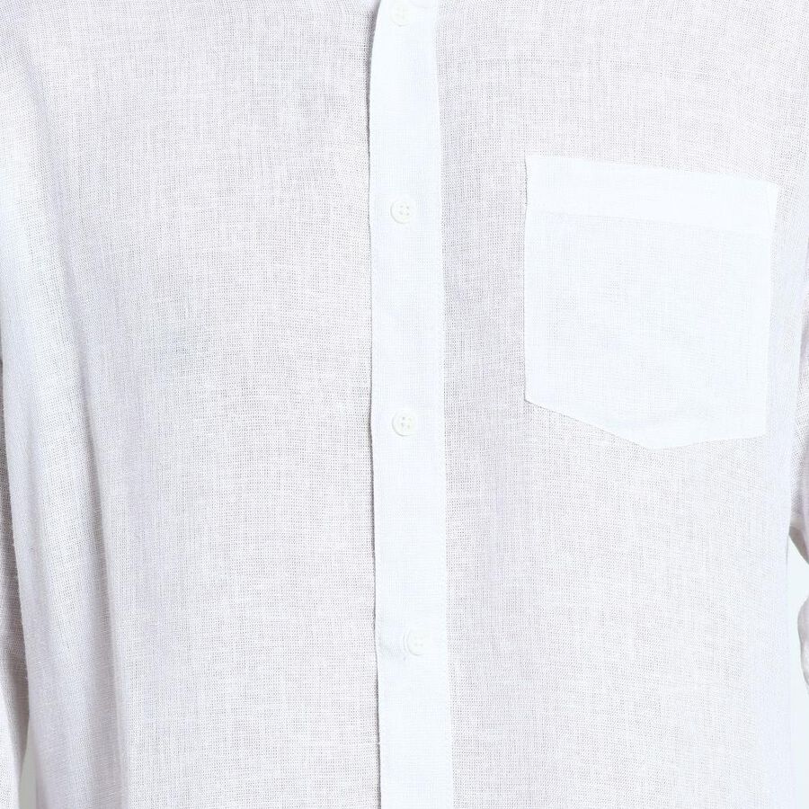 Men's 100% Cotton Casual Shirt , White, large image number null