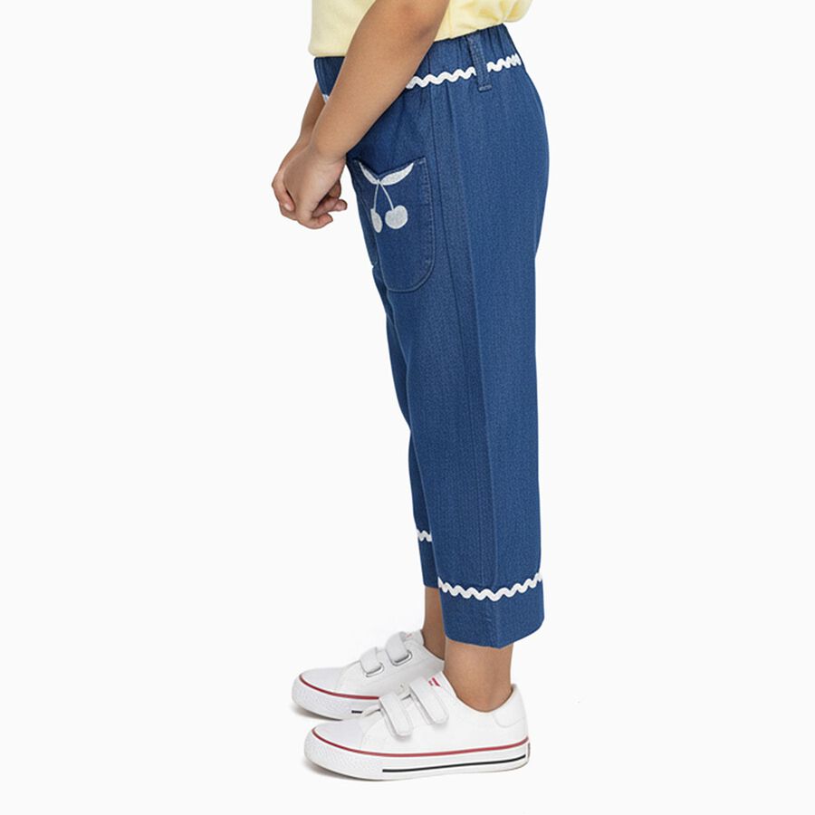 Girls' Jeans, मध्यम नीला, large image number null