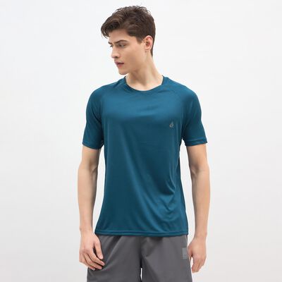 Men's Deep Teal Crew Neck Athleisure T-Shirt