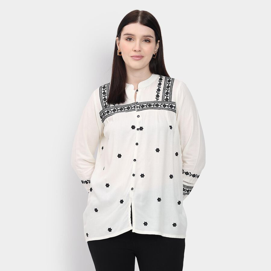 Ladies' Shirt , ऑफ व्हाइट, large image number null