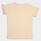 Girls' 100% Cotton T-Shirt , Beige, small image number null