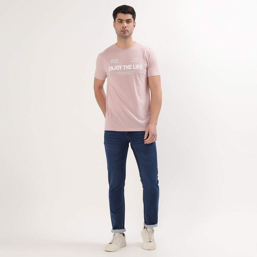 Men's Dark Indigo Blue Slim Fit Stretchable Jeans, गहरा नीला, large