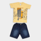 Boys' Cotton Woven Baba Suit, मस्टर्ड, small image number null