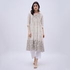 Ladies' 100% Cotton Kurta, Off White, small image number null