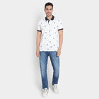 Printed Polo Shirt, White, small image number null