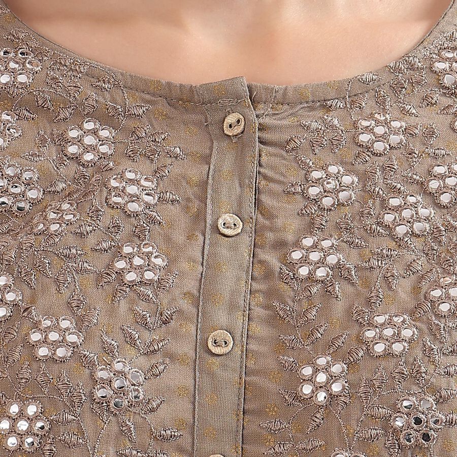 Ladies' Kurti, भूरा, large image number null