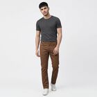 Men's Khaki Slim Fit Solid Jeans, Khaki, small