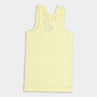 Boys' 100% Cotton Vest (Pack of 2), Yellow, small