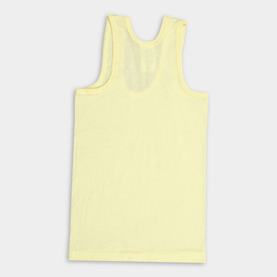 Boys' 100% Cotton Vest (Pack of 2), Yellow, large