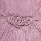 Girls' Shimmering Dusty Pink Pleated Party Wear Frock, Lilac, small image number null