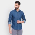 Men's 100% Cotton Casual Shirt , Light Blue, small