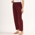 Women's Deep Maroon Printed Elastic Waist Pyjama, Wine, small image number null